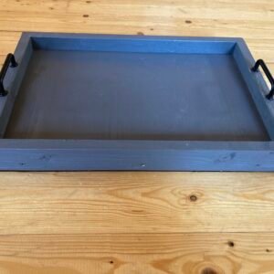 Serving Tray with handle bars - grey