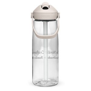 Flip straw water bottle